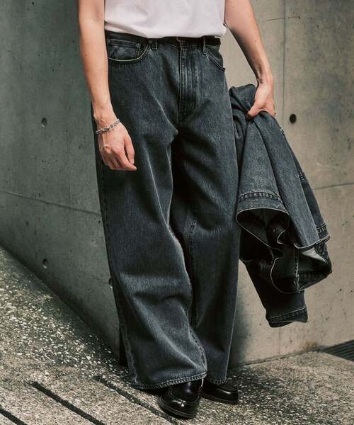 Levi's(リーバイス)の「Levi’s(リーバイス) 別注 Baggy Wide Leg デニムパンツ(L30)(デニムパンツ・メンズ・チャコールグレー・36/34/32/30/28)」の20枚目の写真