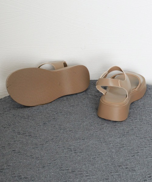Miniministore(ミニミニストア)の「厚底 ベルクロサンダル 美脚 韓国風夏靴(サンダル・レディース・ベージュ/ブラック/ホワイト・25.0cm/24.5cm/24.0cm/23.5cm/23.0cm/22.5cm)」の22枚目の写真
