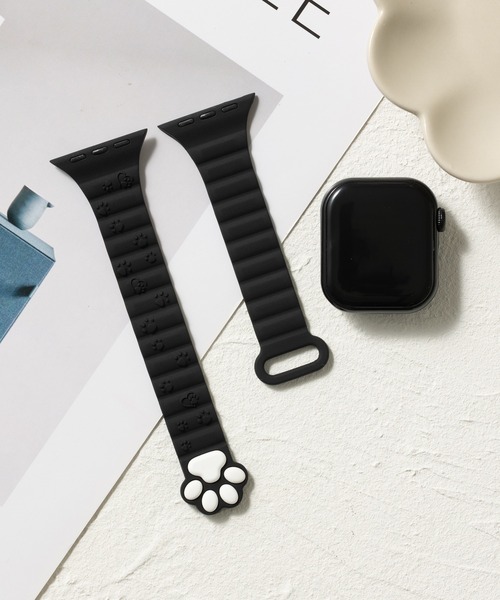 emonique(エモニーク)の「シリコン製 肉球 アップルウォッチバンド Apple Watch バンド【38mm/40mm/41mm 対応】(デジタル腕時計・レディース・ブラック/ピンク/ホワイト/ライトグレー/ブラウン/カーキ・38)」の3枚目の写真