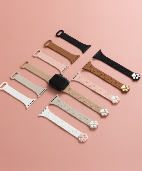 emonique(エモニーク)の「シリコン製 肉球 アップルウォッチバンド Apple Watch バンド【38mm/40mm/41mm 対応】(デジタル腕時計・レディース・ブラック/ピンク/ホワイト/ライトグレー/ブラウン/カーキ・38)」の7枚目の写真
