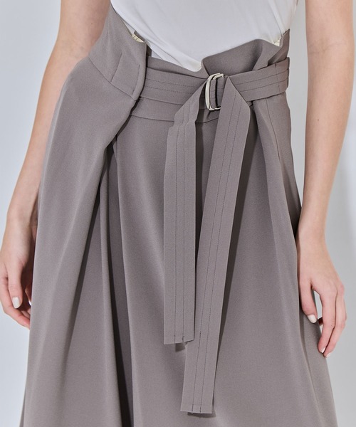 UJOH（ウジョー）の「【UJOH/ウジョー】別注 Wrap Culottes（スラックス・レディース・グレー/ブラック・3/2）」の5枚目の写真