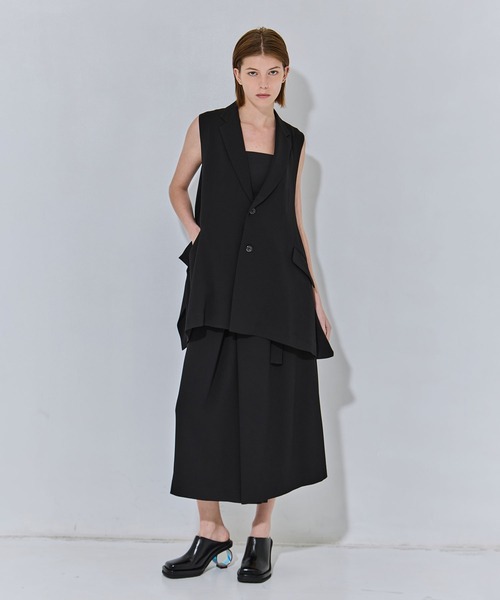UJOH（ウジョー）の「【UJOH/ウジョー】別注 Wrap Culottes（スラックス・レディース・グレー/ブラック・3/2）」の10枚目の写真