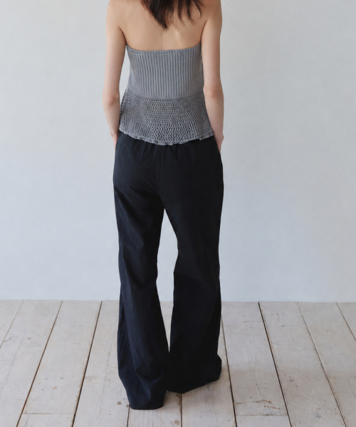 YEARNING（イヤニング）の「EASY STRING COTTON PANTS, BLACK（その他パンツ・レディース・その他・FREE）」の4枚目の写真