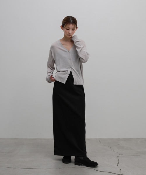 select MOCA(セレクトモカ)の「ドライタッチVネックシアーカーディガン(カーディガン/ボレロ・レディース・グレー/ベージュ/ブラック・FREE)」の11枚目の写真