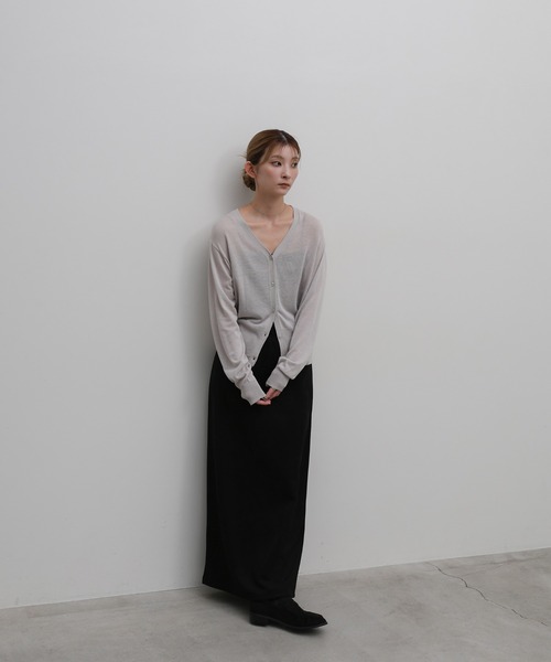 select MOCA(セレクトモカ)の「ドライタッチVネックシアーカーディガン(カーディガン/ボレロ・レディース・グレー/ベージュ/ブラック・FREE)」の14枚目の写真