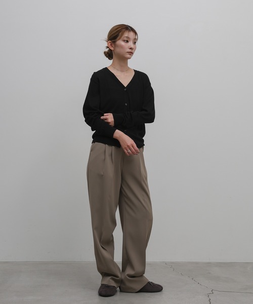 select MOCA(セレクトモカ)の「ドライタッチVネックシアーカーディガン(カーディガン/ボレロ・レディース・グレー/ベージュ/ブラック・FREE)」の7枚目の写真