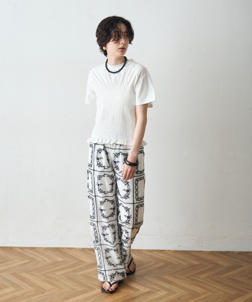 Trish(トリッシュ)の「スパン天竺シャーリングT(Tシャツ/カットソー・レディース・ブラック/ホワイト・MEDIUM)」の11枚目の写真
