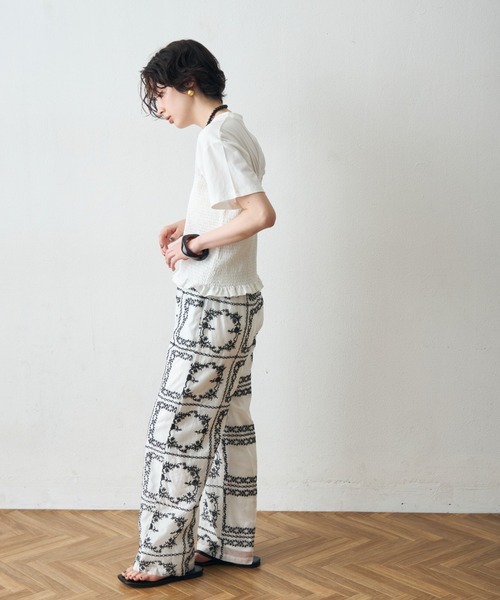 Trish(トリッシュ)の「スパン天竺シャーリングT(Tシャツ/カットソー・レディース・ブラック/ホワイト・MEDIUM)」の13枚目の写真