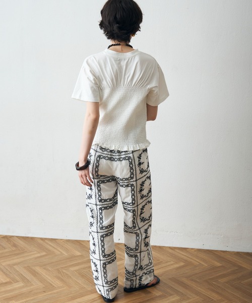 Trish(トリッシュ)の「スパン天竺シャーリングT(Tシャツ/カットソー・レディース・ブラック/ホワイト・MEDIUM)」の14枚目の写真