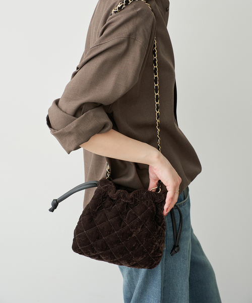 Spick & Span（スピックアンドスパン）の「《別注カラー有り / 》MALUS / マリュス Mini shoulder pouch（ショルダーバッグ・レディース・ブラック/ブラウン・FREE）」の7枚目の写真