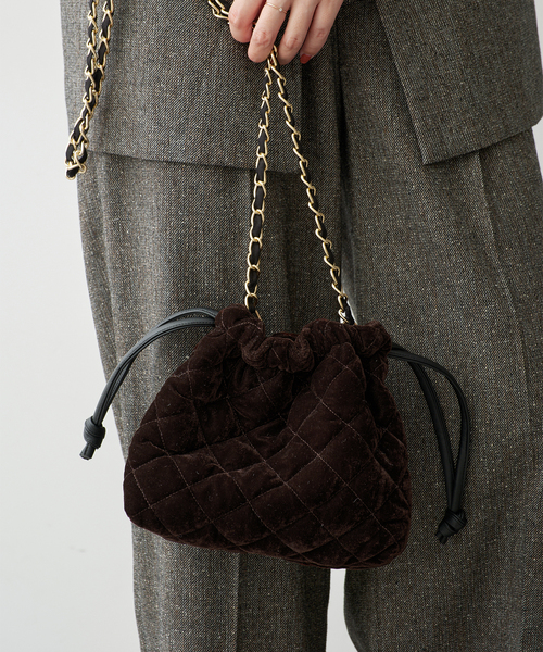 Spick & Span（スピックアンドスパン）の「《別注カラー有り / 》MALUS / マリュス Mini shoulder pouch（ショルダーバッグ・レディース・ブラック/ブラウン・FREE）」の8枚目の写真