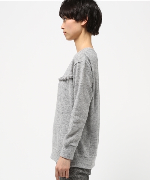 OUTLET（アウトレット）の「【CIAOPANIC TYPY】起毛フリンジプルオーバー（Tシャツ/カットソー・レディース・グレー/ブラック・ONE）」の5枚目の写真