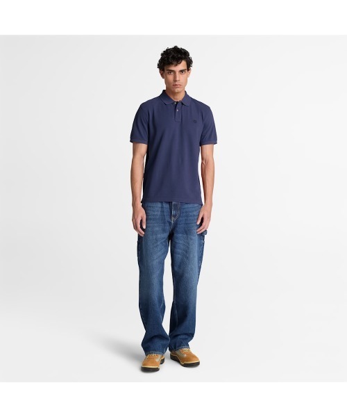 Timberland（ティンバーランド）の「半袖 ピケ ポロシャツ メンズ（ポロシャツ・メンズ・ダークネイビー・XX-LARGE/X-LARGE/MEDIUM/LARGE）」の2枚目の写真