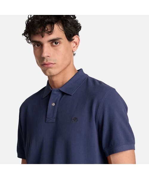 Timberland（ティンバーランド）の「半袖 ピケ ポロシャツ メンズ（ポロシャツ・メンズ・ダークネイビー・XX-LARGE/X-LARGE/MEDIUM/LARGE）」の3枚目の写真