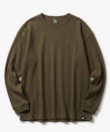 2026AW LOGOS/ロゴス ワッフル サーマル 無地 吸汗速乾 ロングスリーブTシャツ 長袖ロンT レディース メンズ