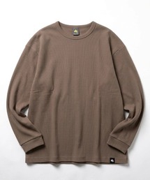 2026AW LOGOS/ロゴス ワッフル サーマル 無地 吸汗速乾 ロングスリーブTシャツ 長袖ロンT レディース メンズ