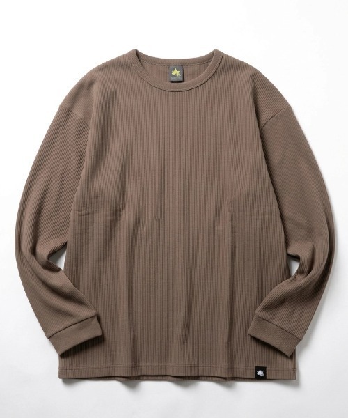 LOGOS(ロゴス)の「2026AW LOGOS/ロゴス ワッフル サーマル 無地 吸汗速乾 ロングスリーブTシャツ 長袖ロンT レディース メンズ(Tシャツ/カットソー・メンズ・ホワイト/ブラック/オリーブ/カーキ/ネイビー・M/L/LL)」の4枚目の写真