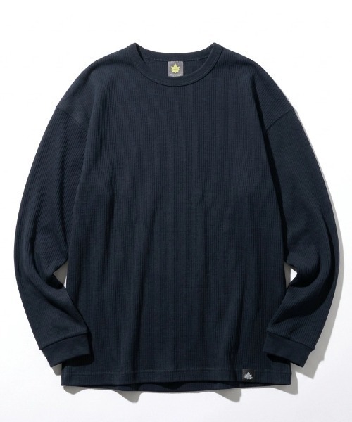 LOGOS(ロゴス)の「2026AW LOGOS/ロゴス ワッフル サーマル 無地 吸汗速乾 ロングスリーブTシャツ 長袖ロンT レディース メンズ(Tシャツ/カットソー・メンズ・ホワイト/ブラック/オリーブ/カーキ/ネイビー・M/L/LL)」の5枚目の写真