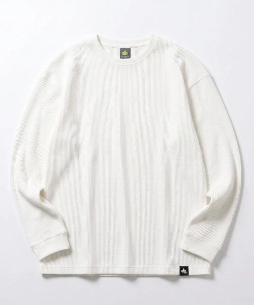 LOGOS(ロゴス)の「2026AW LOGOS/ロゴス ワッフル サーマル 無地 吸汗速乾 ロングスリーブTシャツ 長袖ロンT レディース メンズ(Tシャツ/カットソー・メンズ・ホワイト/ブラック/オリーブ/カーキ/ネイビー・M/L/LL)」の1枚目の写真
