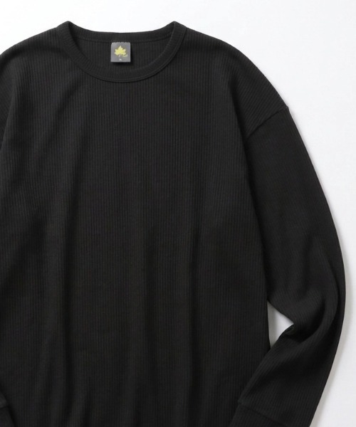 LOGOS(ロゴス)の「2026AW LOGOS/ロゴス ワッフル サーマル 無地 吸汗速乾 ロングスリーブTシャツ 長袖ロンT レディース メンズ(Tシャツ/カットソー・メンズ・ホワイト/ブラック/オリーブ/カーキ/ネイビー・M/L/LL)」の7枚目の写真