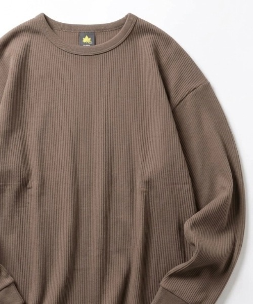 LOGOS(ロゴス)の「2026AW LOGOS/ロゴス ワッフル サーマル 無地 吸汗速乾 ロングスリーブTシャツ 長袖ロンT レディース メンズ(Tシャツ/カットソー・メンズ・ホワイト/ブラック/オリーブ/カーキ/ネイビー・M/L/LL)」の9枚目の写真