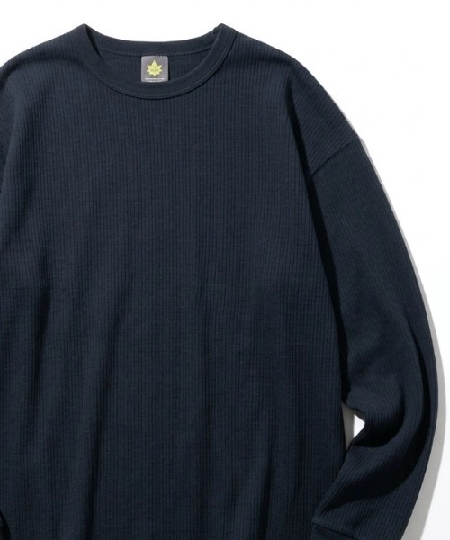 LOGOS(ロゴス)の「2026AW LOGOS/ロゴス ワッフル サーマル 無地 吸汗速乾 ロングスリーブTシャツ 長袖ロンT レディース メンズ(Tシャツ/カットソー・メンズ・ホワイト/ブラック/オリーブ/カーキ/ネイビー・M/L/LL)」の6枚目の写真