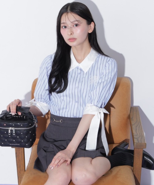 JILL by JILL STUART(ジルバイジルスチュアート)の「袖リボンブラウス(シャツ/ブラウス・レディース・ブルー系その他/ブルー/ベージュ系その他・FREE)」の17枚目の写真