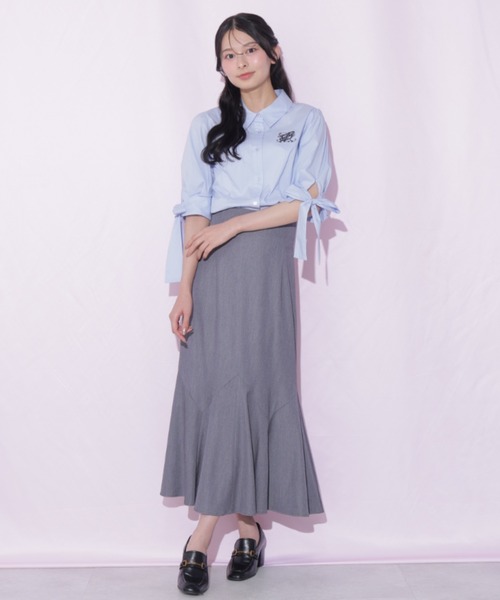 JILL by JILL STUART(ジルバイジルスチュアート)の「袖リボンブラウス(シャツ/ブラウス・レディース・ブルー系その他/ブルー/ベージュ系その他・FREE)」の15枚目の写真