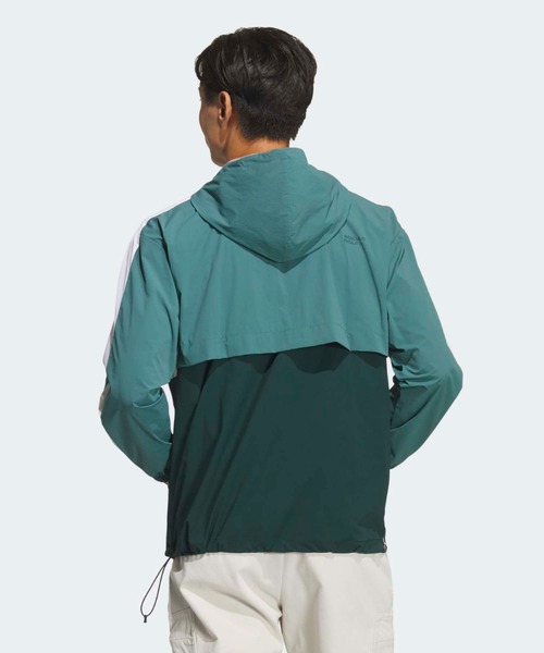 adidas(アディダス)の「クオータージップ フード プルオーバー 長袖【adidas Golf/アディダスゴルフ】(ブルゾン・メンズ・ブルー・SMALL/MEDIUM/X-LARGE/LARGE/XX-LARGE)」の2枚目の写真