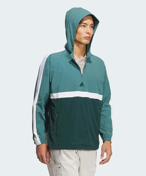 adidas(アディダス)の「クオータージップ フード プルオーバー 長袖【adidas Golf/アディダスゴルフ】(ブルゾン・メンズ・ブルー・SMALL/MEDIUM/X-LARGE/LARGE/XX-LARGE)」の3枚目の写真