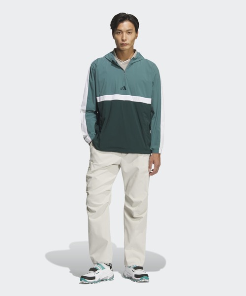 adidas(アディダス)の「クオータージップ フード プルオーバー 長袖【adidas Golf/アディダスゴルフ】(ブルゾン・メンズ・ブルー・SMALL/MEDIUM/X-LARGE/LARGE/XX-LARGE)」の4枚目の写真