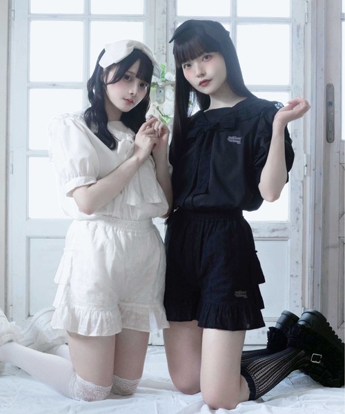 Whinny(ホワイニー)の「Whinny/【2026夏新作♪】メレンゲしゅがーパンティ(その他パンツ・レディース・ブラック/ホワイト・FREE)」の12枚目の写真