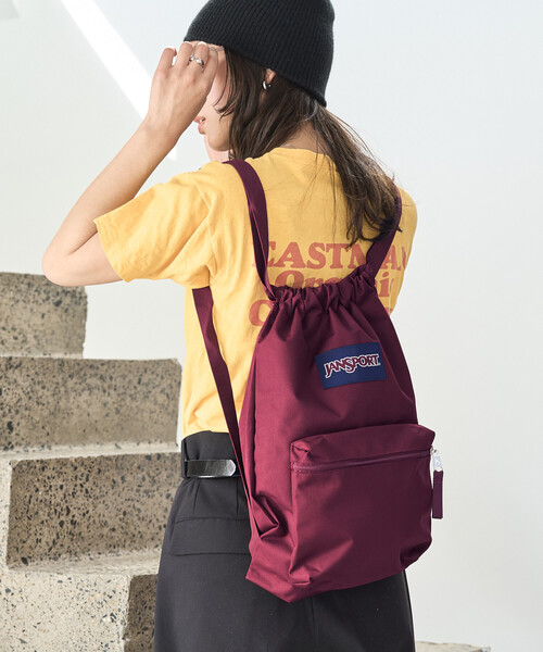 FREAK'S STORE(フリークスストア)の「限定展開 JANSPORT/ジャンスポーツ DRAW SACK / ドローサック(バックパック/リュック・レディース・レッド/パープル/ブラック/ネイビー・ONE SIZE)」の4枚目の写真