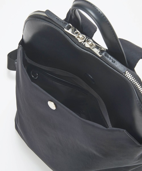 Breath TOPKAPI(ブレストプカピ)の「【Breath TOPKAPI】NEST ネスト リンクルナイロン リュック バックパック A4 / 撥水(バックパック/リュック・レディース・ブラック/グレー・FREE)」の13枚目の写真