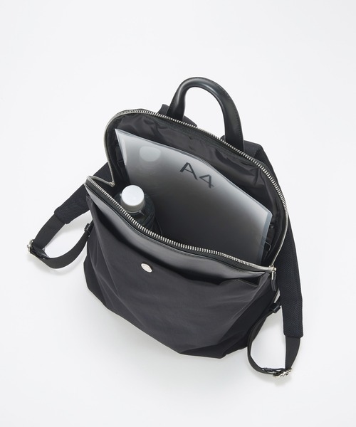 Breath TOPKAPI(ブレストプカピ)の「【Breath TOPKAPI】NEST ネスト リンクルナイロン リュック バックパック A4 / 撥水(バックパック/リュック・レディース・ブラック/グレー・FREE)」の9枚目の写真