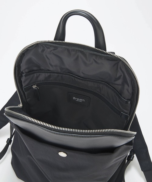 Breath TOPKAPI(ブレストプカピ)の「【Breath TOPKAPI】NEST ネスト リンクルナイロン リュック バックパック A4 / 撥水(バックパック/リュック・レディース・ブラック/グレー・FREE)」の6枚目の写真
