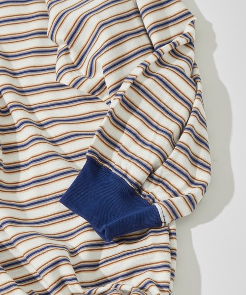 is-ness(イズネス)の「【is-ness/イズネス】Balloon Border Long-sleeve T-Shirt(Tシャツ/カットソー・メンズ・サックスブルー/ブラウン/ブルー・L/M)」の10枚目の写真