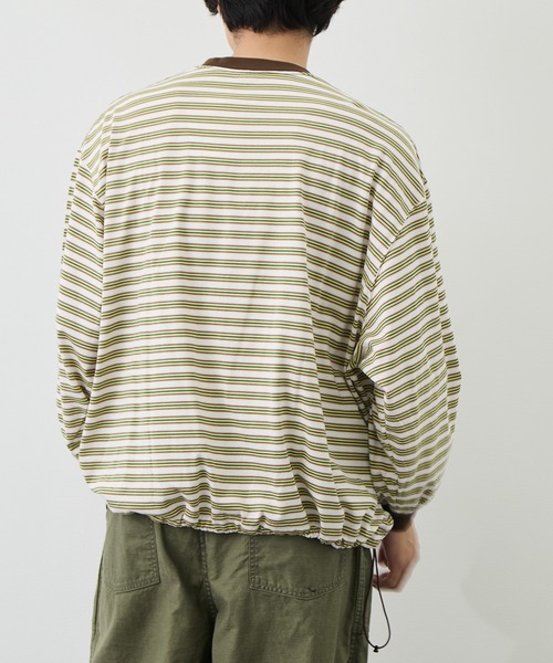 is-ness(イズネス)の「【is-ness/イズネス】Balloon Border Long-sleeve T-Shirt(Tシャツ/カットソー・メンズ・サックスブルー/ブラウン/ブルー・L/M)」の14枚目の写真