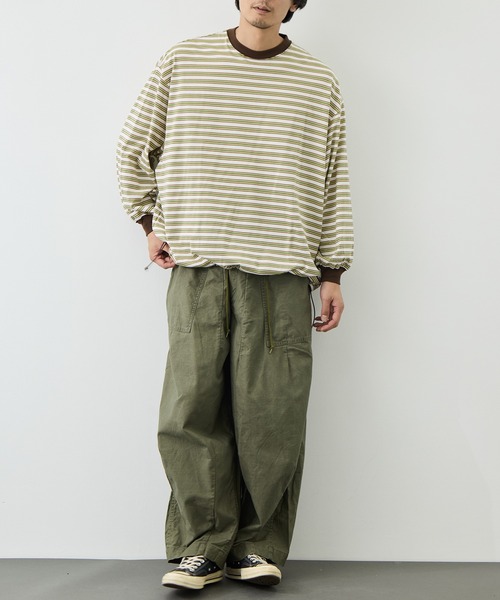 is-ness(イズネス)の「【is-ness/イズネス】Balloon Border Long-sleeve T-Shirt(Tシャツ/カットソー・メンズ・サックスブルー/ブラウン/ブルー・L/M)」の15枚目の写真