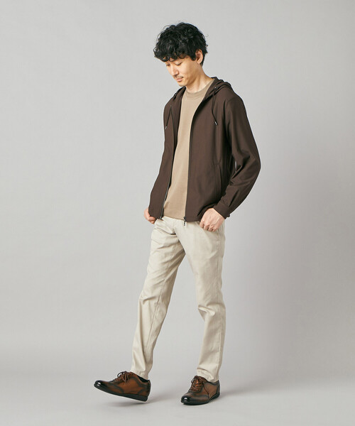 COMME CA MEN（コムサメン）の「【接触冷感・防しわ】レノクロストリコット ジップアップパーカ（ブルゾン・メンズ・ベージュ/ブラウン・M/L）」の22枚目の写真