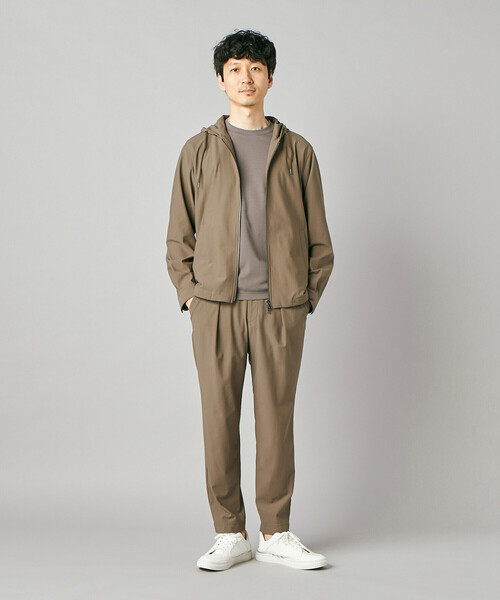 COMME CA MEN（コムサメン）の「【接触冷感・防しわ】レノクロストリコット ジップアップパーカ（ブルゾン・メンズ・ベージュ/ブラウン・M/L）」の18枚目の写真
