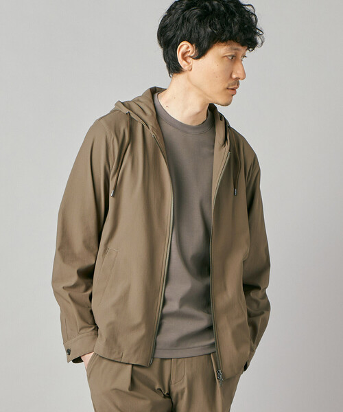 COMME CA MEN（コムサメン）の「【接触冷感・防しわ】レノクロストリコット ジップアップパーカ（ブルゾン・メンズ・ベージュ/ブラウン・M/L）」の14枚目の写真