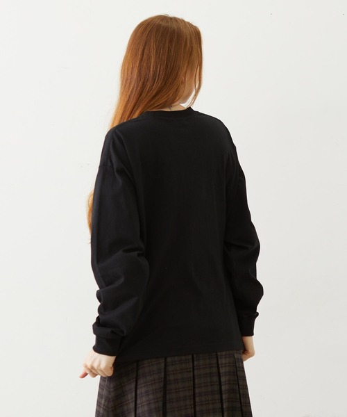 MILKFED.（ミルクフェド）の「LOGO FLOCK PRINT L/S TEE（Tシャツ/カットソー・レディース・ブラック/オフホワイト/オレンジ・M/L）」の13枚目の写真