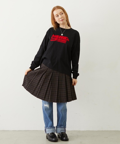 MILKFED.（ミルクフェド）の「LOGO FLOCK PRINT L/S TEE（Tシャツ/カットソー・レディース・ブラック/オフホワイト/オレンジ・M/L）」の17枚目の写真