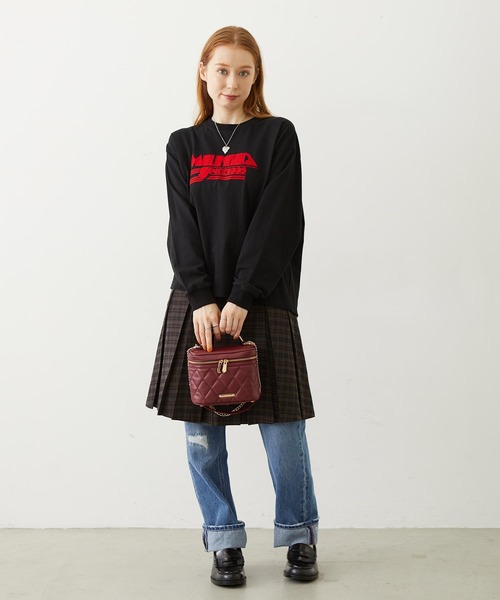 MILKFED.（ミルクフェド）の「LOGO FLOCK PRINT L/S TEE（Tシャツ/カットソー・レディース・ブラック/オフホワイト/オレンジ・M/L）」の19枚目の写真