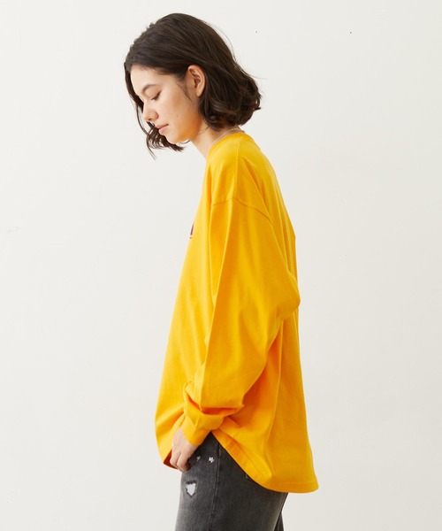 MILKFED.（ミルクフェド）の「LOGO FLOCK PRINT L/S TEE（Tシャツ/カットソー・レディース・ブラック/オフホワイト/オレンジ・M/L）」の20枚目の写真