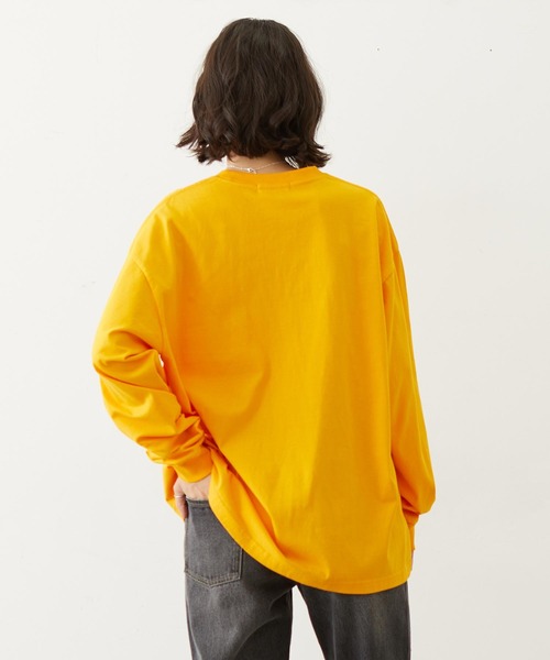 MILKFED.（ミルクフェド）の「LOGO FLOCK PRINT L/S TEE（Tシャツ/カットソー・レディース・ブラック/オフホワイト/オレンジ・M/L）」の21枚目の写真