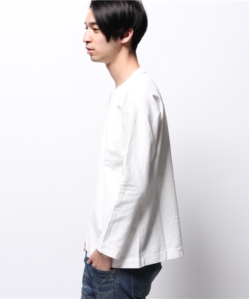 ESTNATION（エストネーション）の「ESTNATION 度詰ドルマンスリーブロングＴシャツ（Tシャツ/カットソー・メンズ・グレー/ホワイト/ブラック・LARGE/MEDIUM）」の6枚目の写真