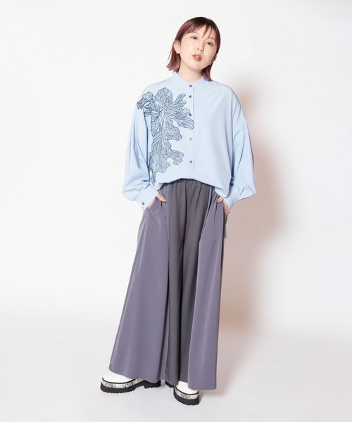 OSMOSIS(オズモーシス)の「ギャザー切替パンツ(その他パンツ・レディース・グレー/ブラック/ブラウン・ONE SIZE)」の10枚目の写真