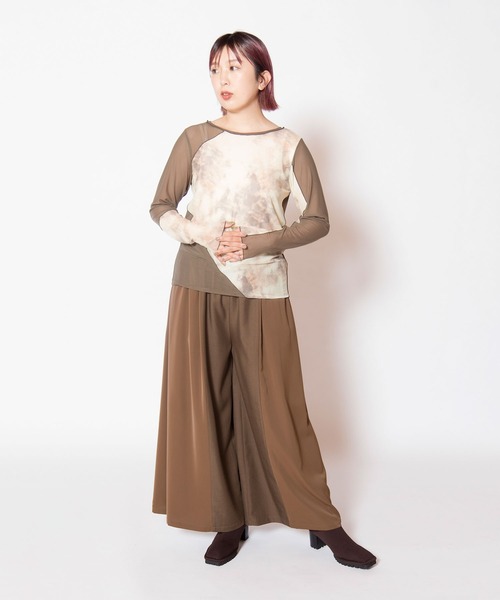 OSMOSIS(オズモーシス)の「ギャザー切替パンツ(その他パンツ・レディース・グレー/ブラック/ブラウン・ONE SIZE)」の12枚目の写真